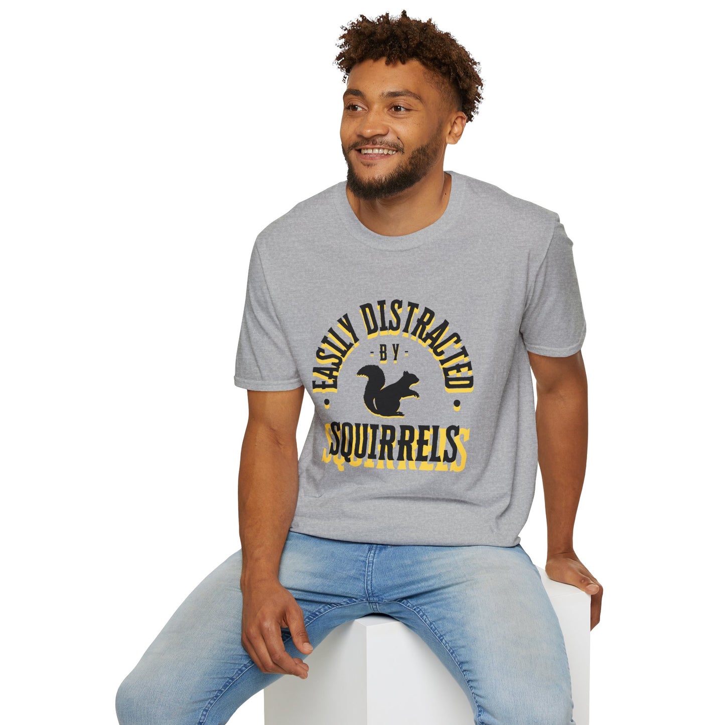 Unisex Softstyle T-Shirt, Distracted by Squirrels