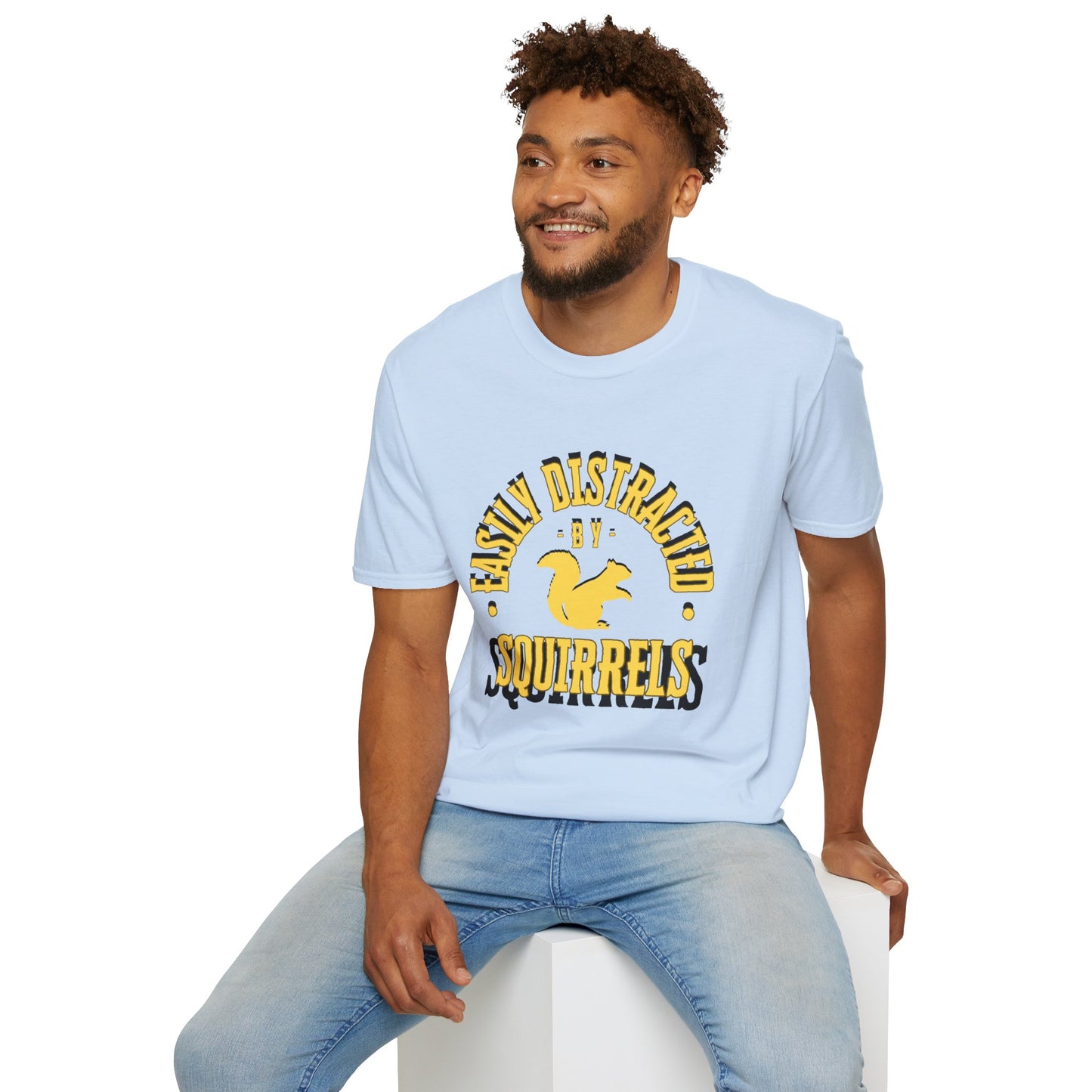 Unisex Softstyle T-Shirt, Distracted by Squirrels