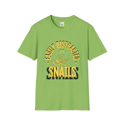 Unisex Softstyle T-Shirt, Distracted by Snails