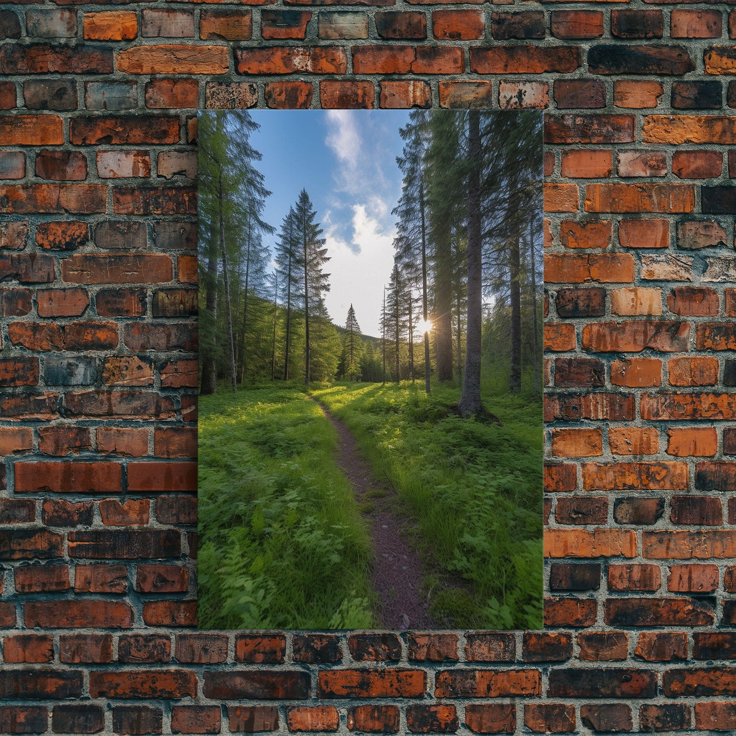 Trees Wall Art, Woods Path Wall Decor, Nature Art Print, Photography Print, Wall Decor, Canvas Print, Wall Art, Framed Canvas