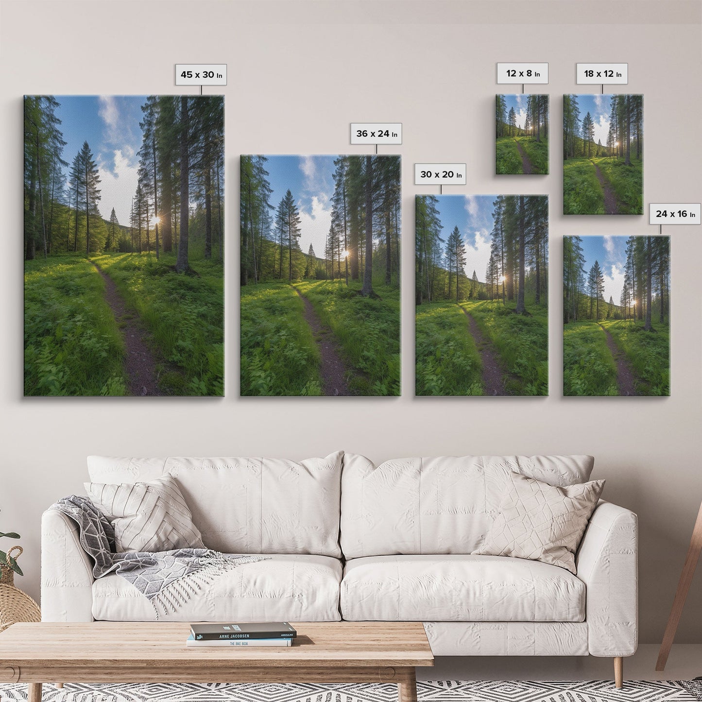 Trees Wall Art, Woods Path Wall Decor, Nature Art Print, Photography Print, Wall Decor, Canvas Print, Wall Art, Framed Canvas