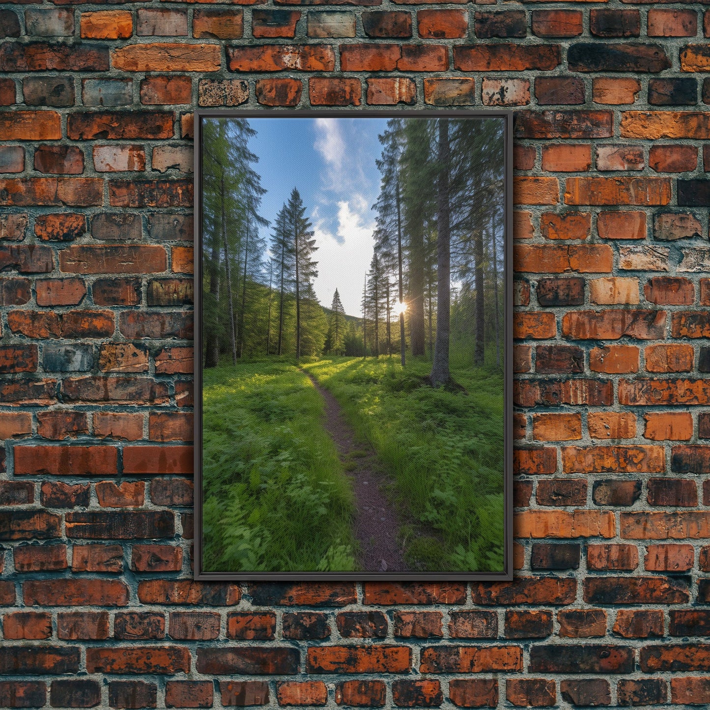 Trees Wall Art, Woods Path Wall Decor, Nature Art Print, Photography Print, Wall Decor, Canvas Print, Wall Art, Framed Canvas