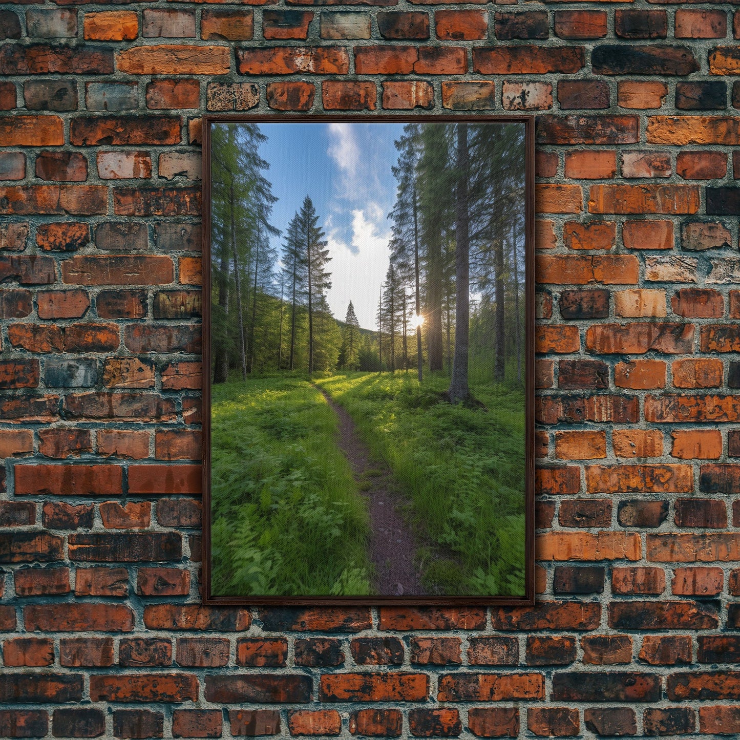 Trees Wall Art, Woods Path Wall Decor, Nature Art Print, Photography Print, Wall Decor, Canvas Print, Wall Art, Framed Canvas