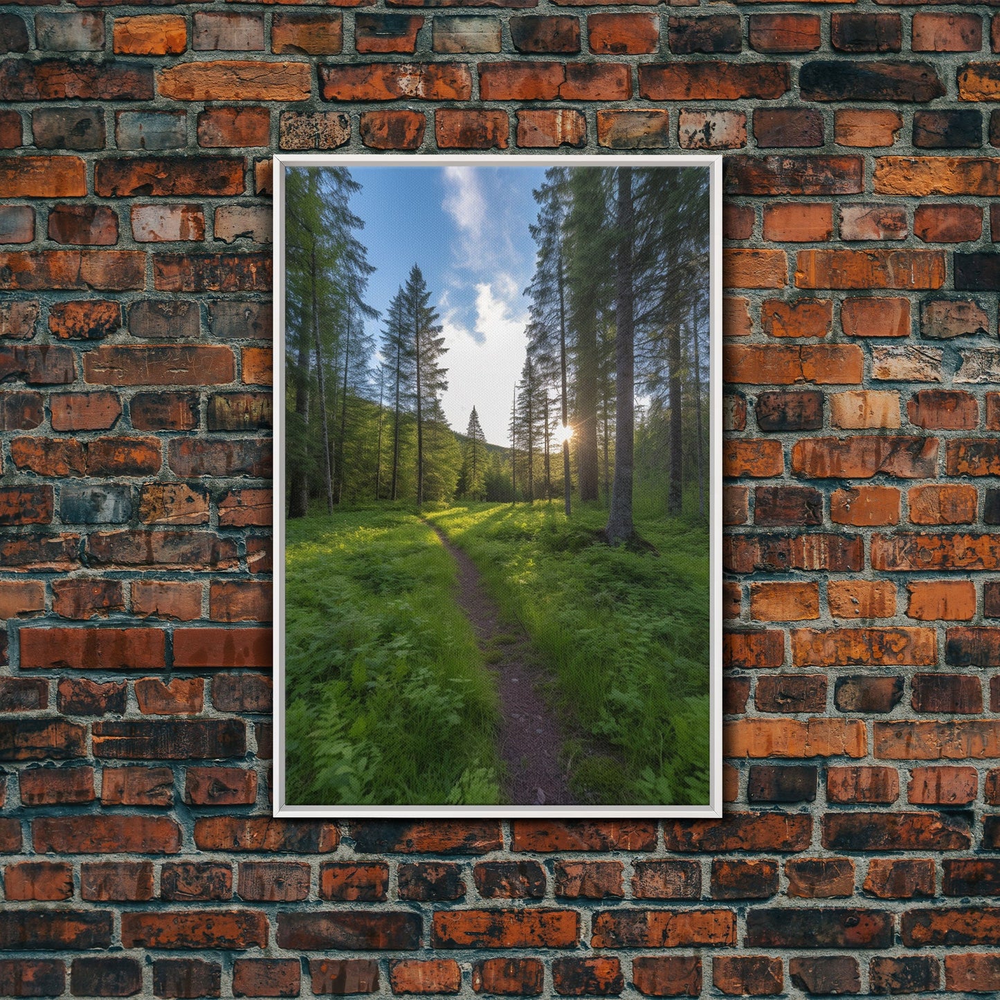 Trees Wall Art, Woods Path Wall Decor, Nature Art Print, Photography Print, Wall Decor, Canvas Print, Wall Art, Framed Canvas