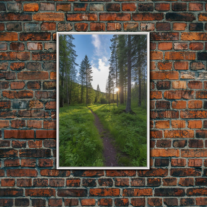 Trees Wall Art, Woods Path Wall Decor, Nature Art Print, Photography Print, Wall Decor, Canvas Print, Wall Art, Framed Canvas