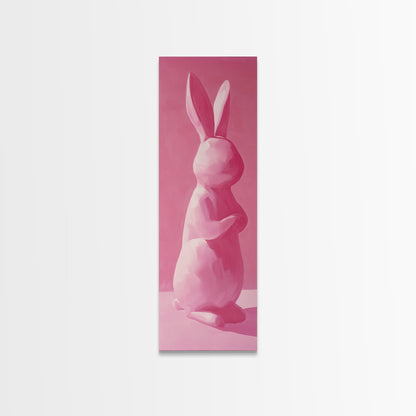 Abstract Painting Print of a Bunny Rabbit, Pink Wall Art, Preppy Wall Art, Gift For Her, Girl's Room Wall Art, Rabbit Painting, Girl Art