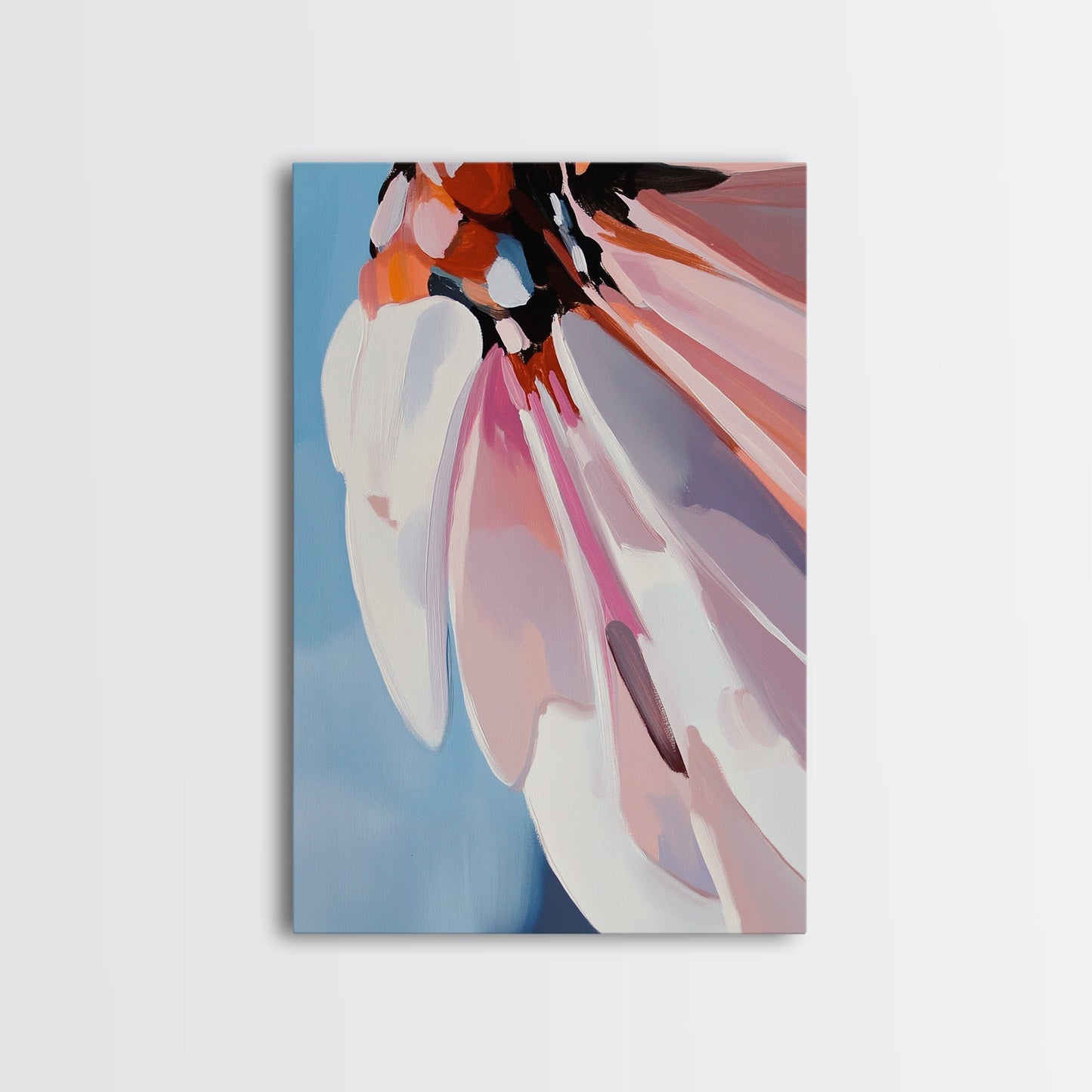Butterfly Wing, Macro Art, Pastel Colors, Elegant Nature, Botanical Aesthetic, Canvas Print, Living Room Wall Art, Feminine Decor