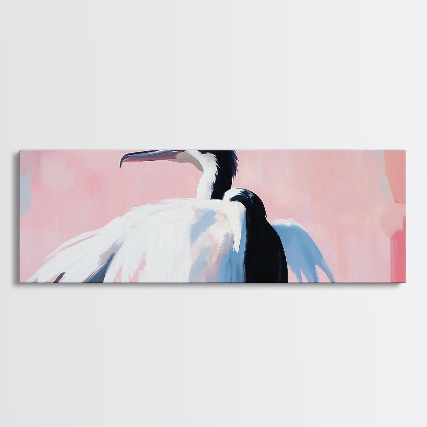 Graceful Heron, Coastal Bird Art, Minimalist Nature Decor, Canvas Print, Serene Wildlife, Living Room Wall Art, Boho Beach House