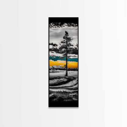 Eagle, Lone Tree, Framed Canvas Print, Wilderness Wall Art, Nature Photography, Rustic Decor, Office Art, Wildlife Art, Cabin Decor