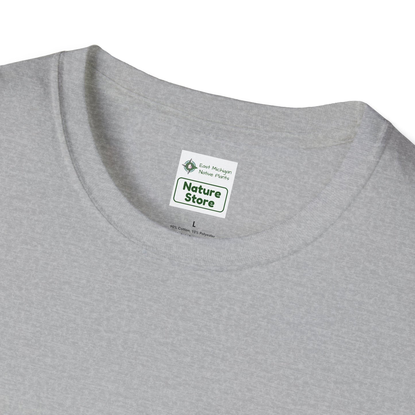 T-Shirt Unisex Softstyle, Native Plants & Butterflies w/EMNP logo