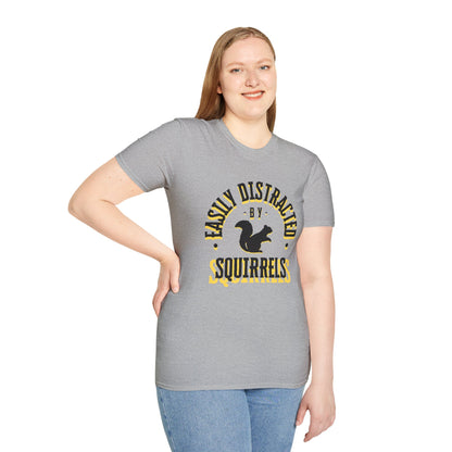 Unisex Softstyle T-Shirt, Distracted by Squirrels
