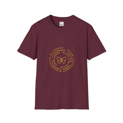 T-Shirt Unisex Softstyle, Native Plants & Butterflies w/EMNP logo