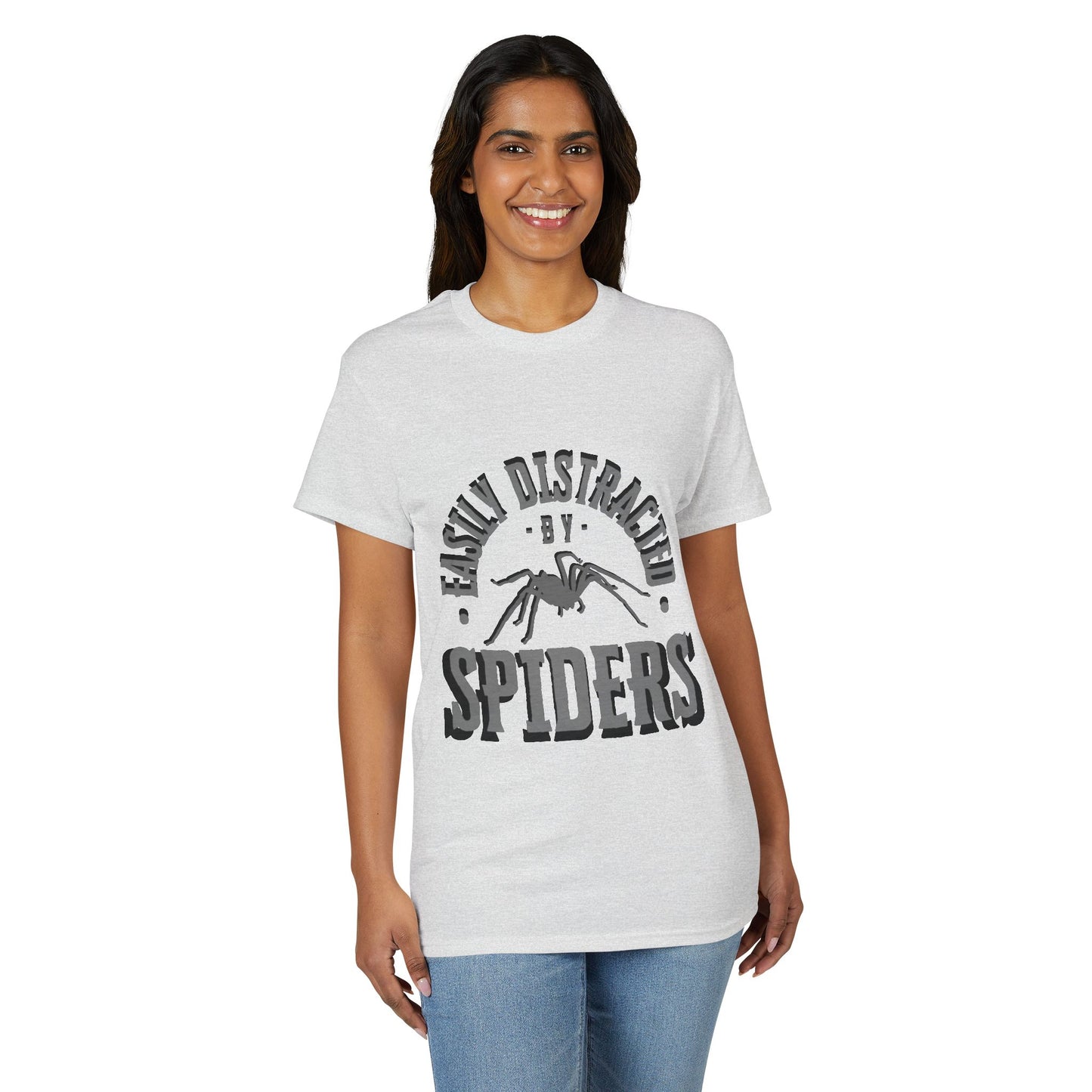 Dry Blend Moisture Wicking Tee "Distracted By Spiders" plus EMNP Logo