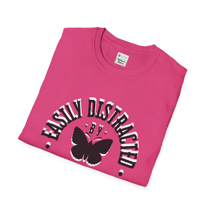 Easily Distracted By Butterflies Soft-Style T-Shirt