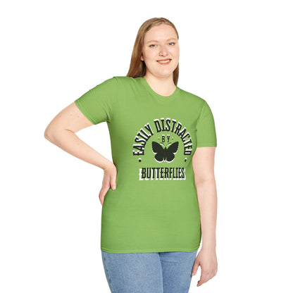 Easily Distracted By Butterflies Soft-Style T-Shirt