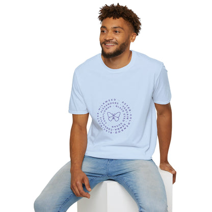 T-Shirt Unisex Softstyle, Native Plants & Butterflies w/EMNP logo