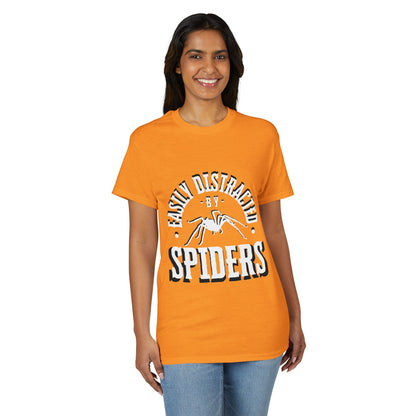 Dry Blend Moisture Wicking Tee "Distracted By Spiders" plus EMNP Logo