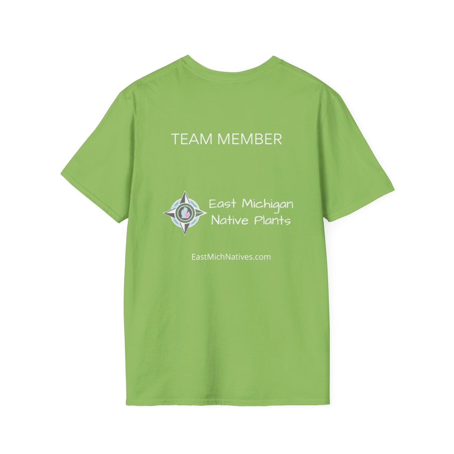 T-Shirt Unisex Softstyle, Native Plants & Butterflies w/EMNP logo
