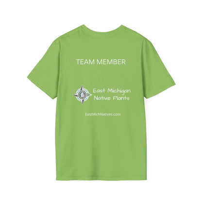 T-Shirt Unisex Softstyle, Native Plants & Butterflies w/EMNP logo