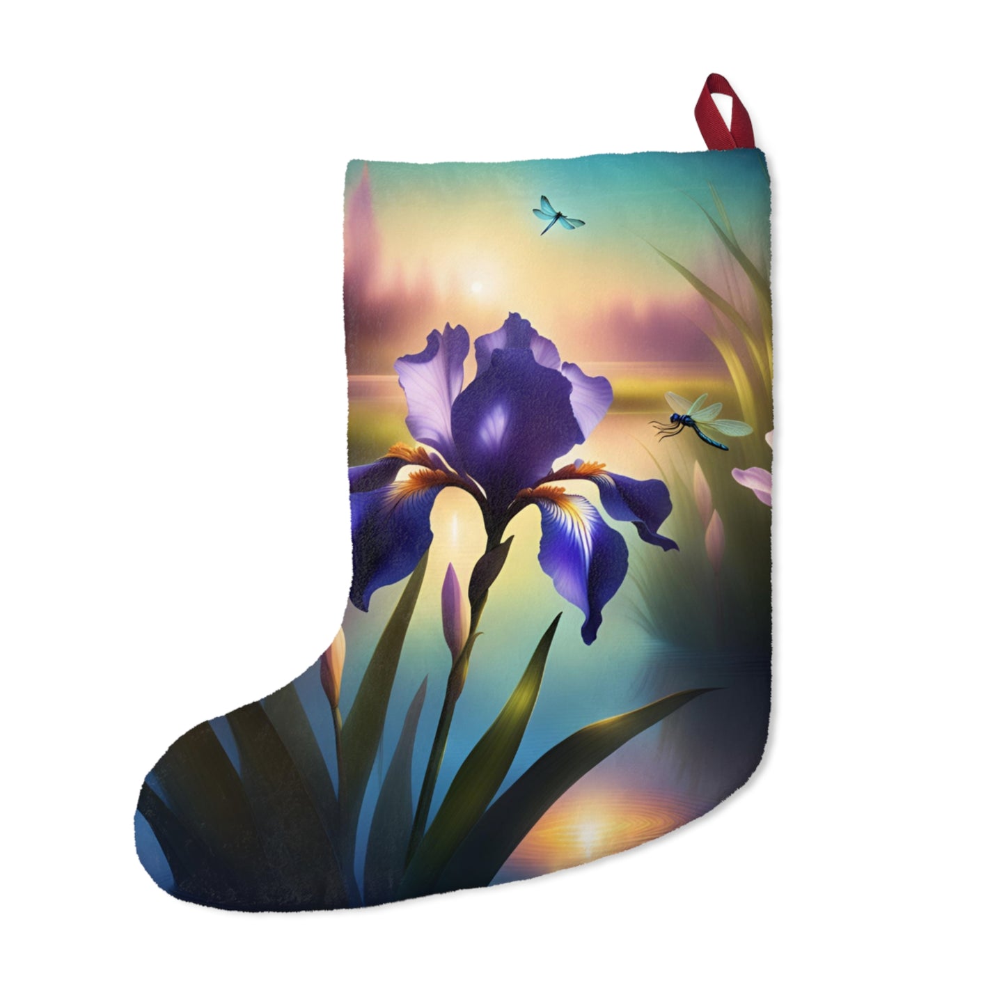 Christmas Stockings, Blue Flag Iris & Dragonflies