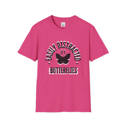 Easily Distracted By Butterflies Soft-Style T-Shirt