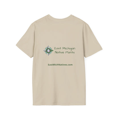 T-Shirt Unisex Softstyle, Native Plants & Butterflies w/EMNP logo