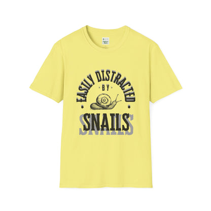 Unisex Softstyle T-Shirt, Distracted by Snails
