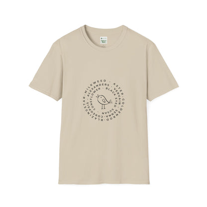T-Shirt Unisex Softstyle, Native Plants & Birds