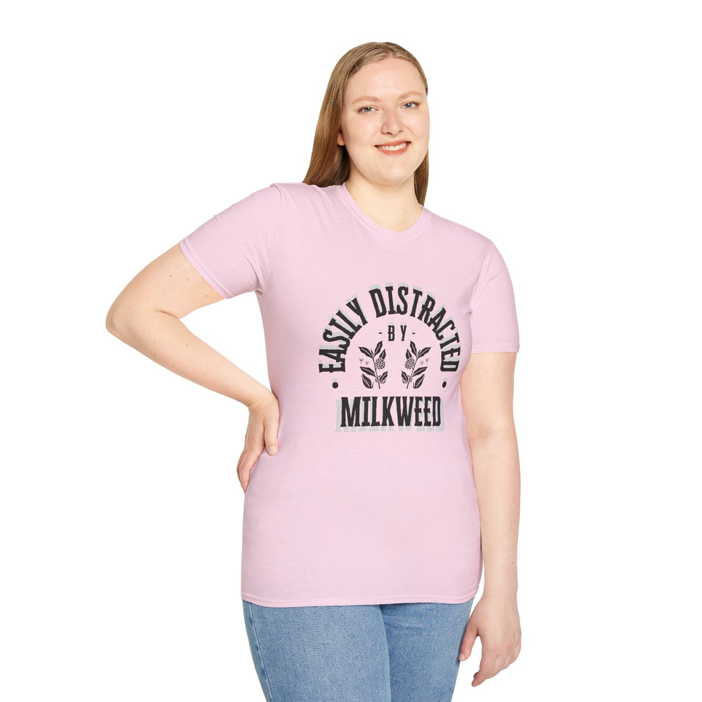 Easily Distracted by Milkweed Soft-Style Tee