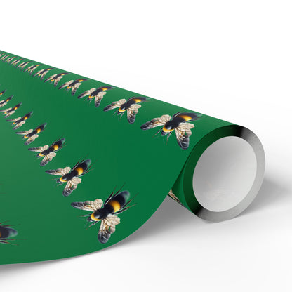 Wrapping Paper, Native Bee - Green