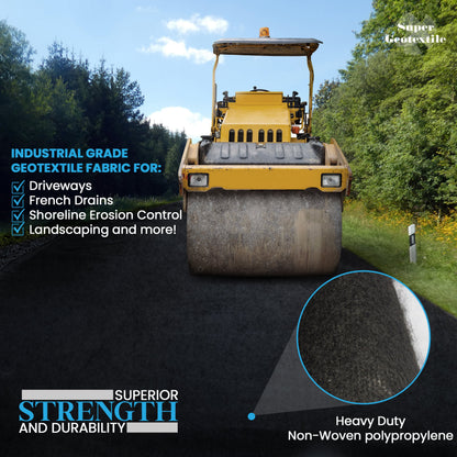 4 oz Non Woven Needle Punched Geotextile Filter Fabric - 50 Year Fabric