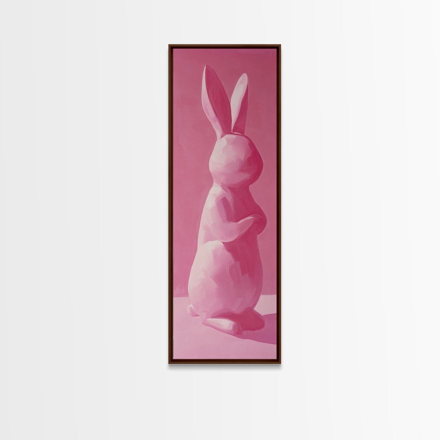 Abstract Painting Print of a Bunny Rabbit, Pink Wall Art, Preppy Wall Art, Gift For Her, Girl's Room Wall Art, Rabbit Painting, Girl Art