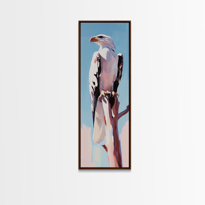 Bald Eagle, Majestic Bird, Wildlife Wall Art, Canvas Print, Nature Inspired Decor, Rustic Home Art, Minimalist Animal Paintin