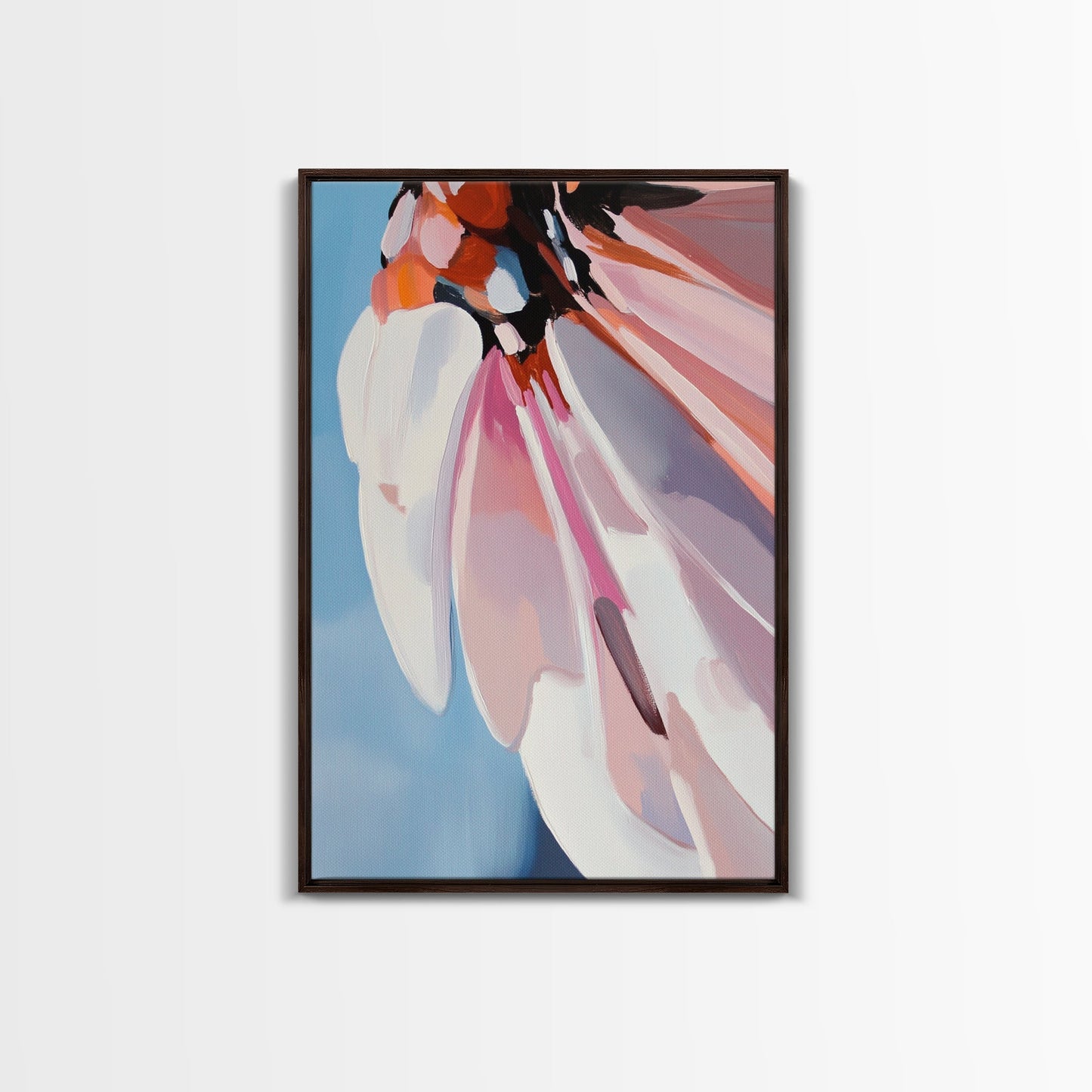 Butterfly Wing, Macro Art, Pastel Colors, Elegant Nature, Botanical Aesthetic, Canvas Print, Living Room Wall Art, Feminine Decor