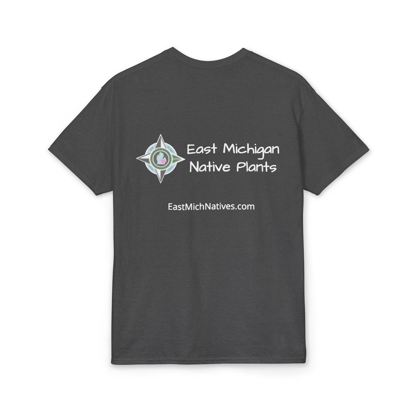 Dry Blend Moisture Wicking Tee Native Plants & Butterfly w/EMNP Logo