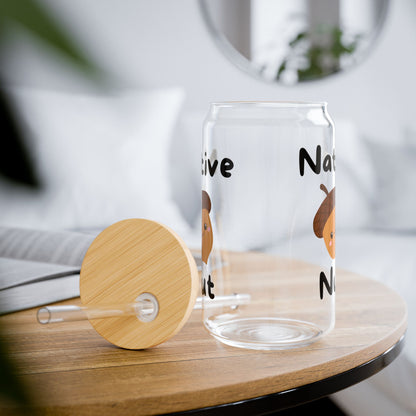 Sipper Glass, 16oz, Native Nut!