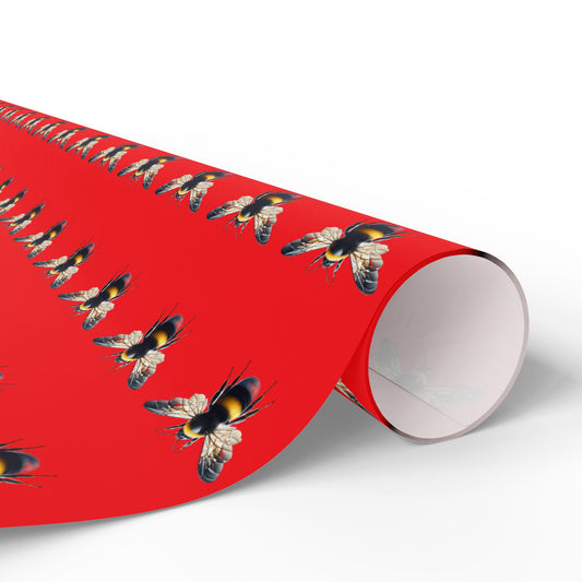 Wrapping Paper, Native Bee - Red