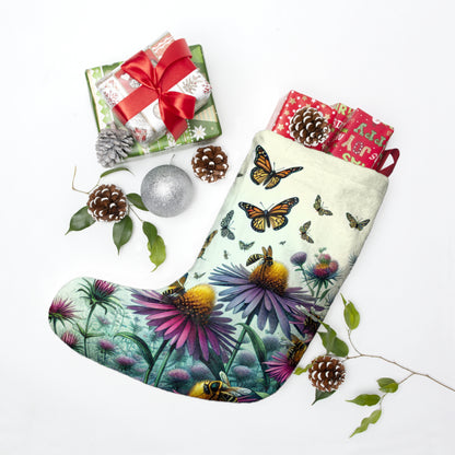 Christmas Stockings, Asters & Monarch