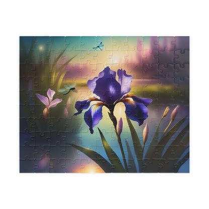 Puzzle, Blue Flag Iris & Dragonflies (110, 252, 520, 1014-piece)