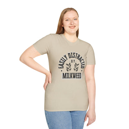 Easily Distracted by Milkweed Soft-Style Tee