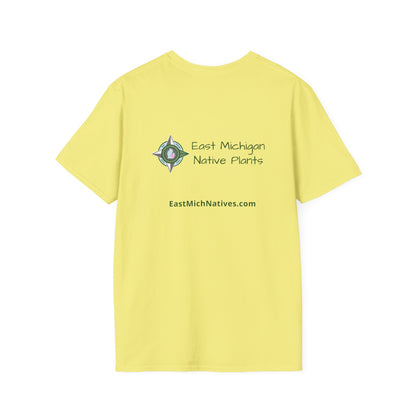 T-Shirt Unisex Softstyle, Native Plants & Butterflies w/EMNP logo