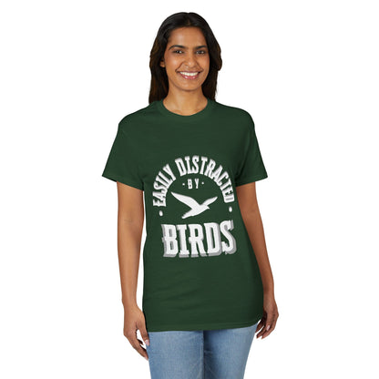 Dry Blend Moisture Wicking Tee "Distracted By Birds" plus EMNP Logo