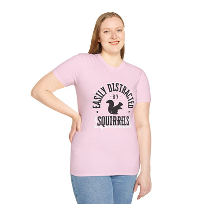 Unisex Softstyle T-Shirt, Distracted by Squirrels