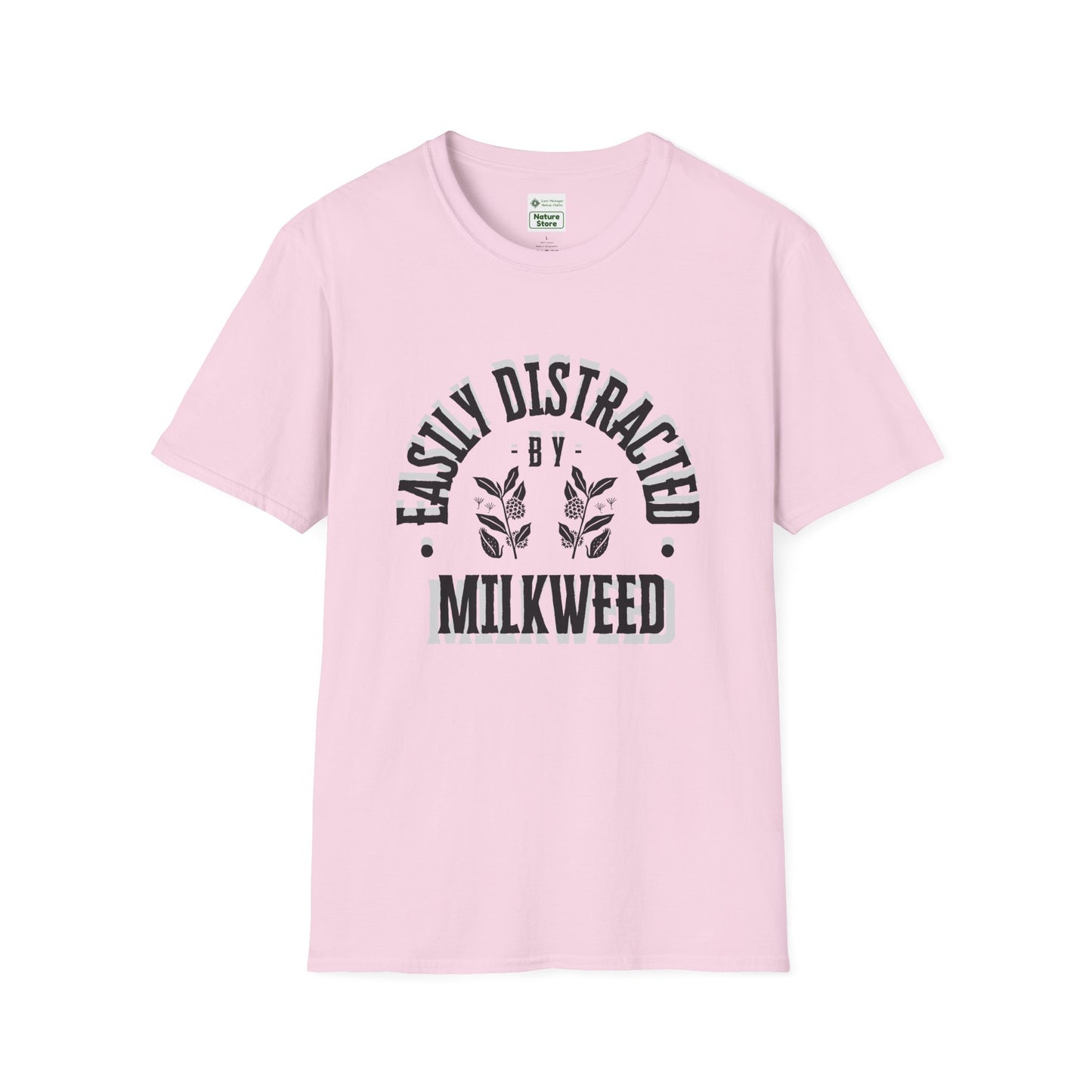 Easily Distracted by Milkweed Soft-Style Tee