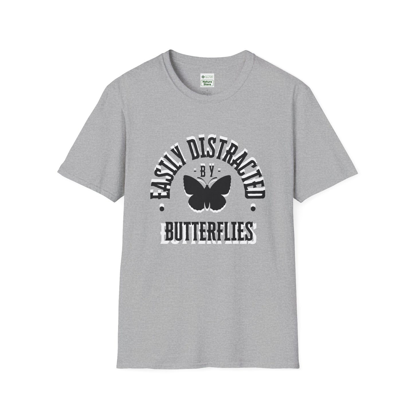 Easily Distracted By Butterflies Soft-Style T-Shirt