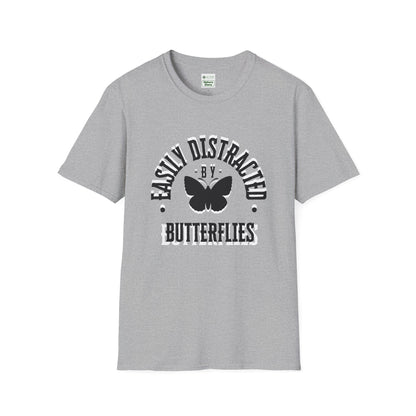Easily Distracted By Butterflies Soft-Style T-Shirt