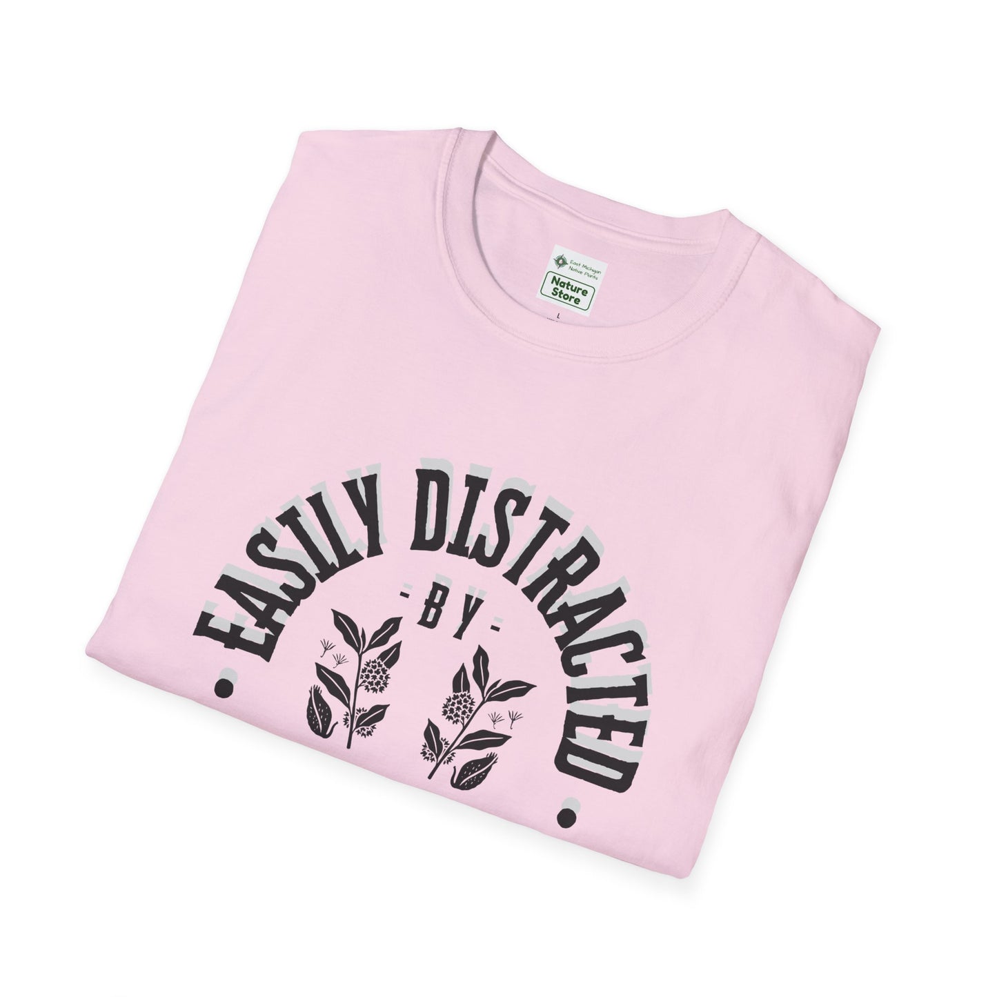 Easily Distracted by Milkweed Soft-Style Tee