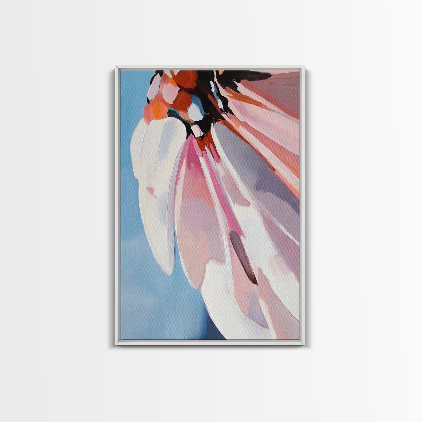 Butterfly Wing, Macro Art, Pastel Colors, Elegant Nature, Botanical Aesthetic, Canvas Print, Living Room Wall Art, Feminine Decor