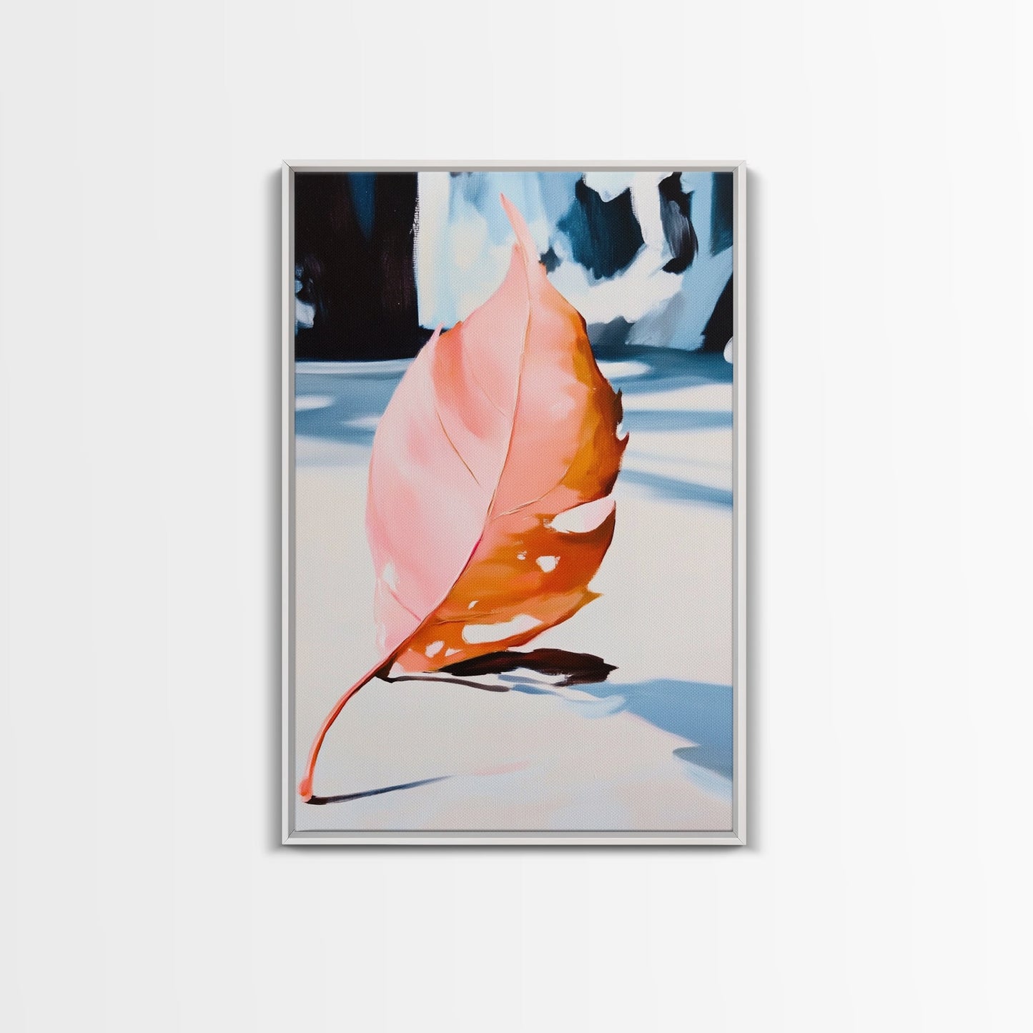 Autumn Leaf, Seasonal Art, Nature Wall Decor, Canvas Print, Fall Home Decor, Minimalist Artwork, Botanical Art, Bedroom Wall Art