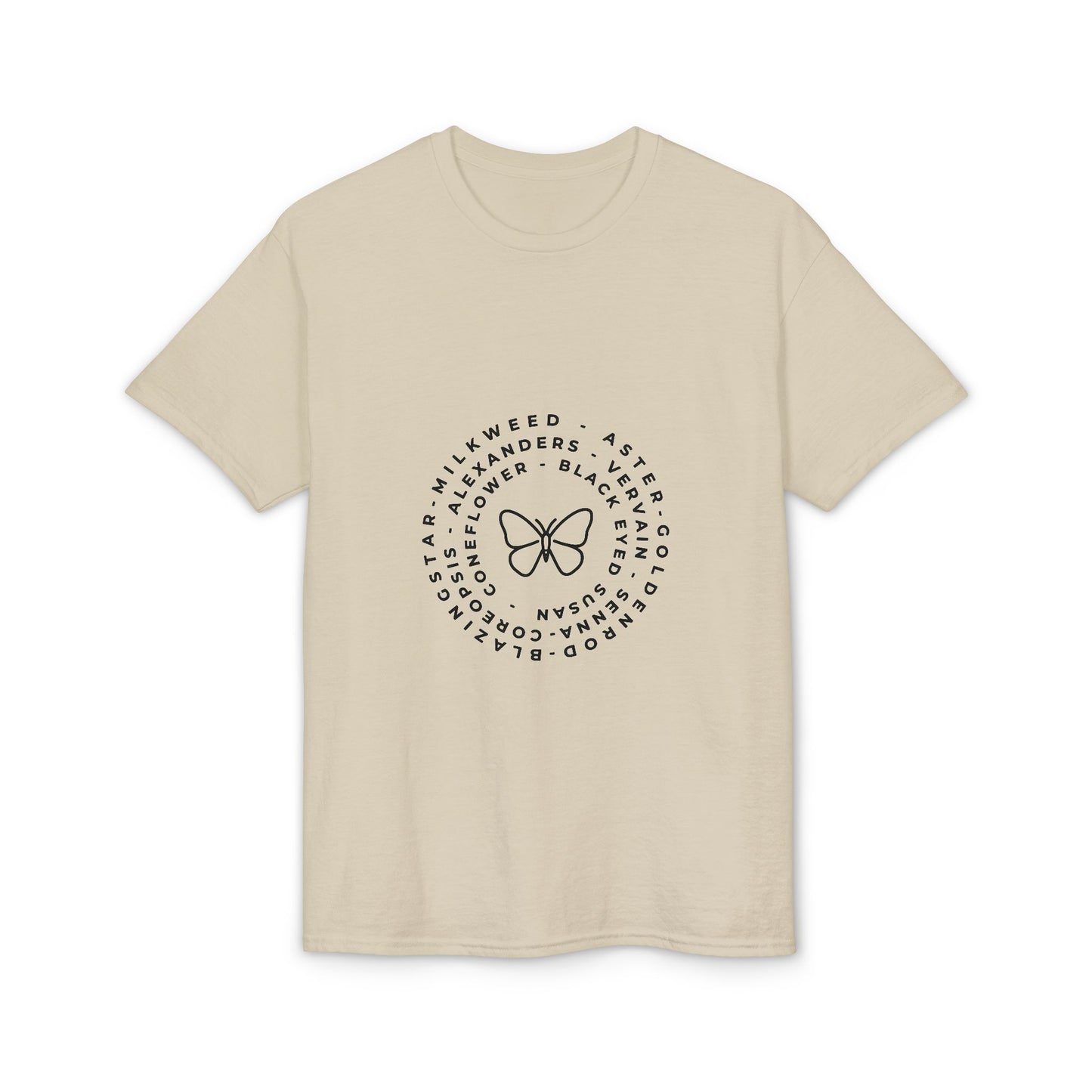 Dry Blend Moisture Wicking Tee Native Plants & Butterfly w/EMNP Logo
